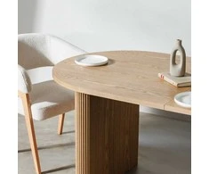 Novanook Ištraukiamas stalas, PLACAUX, 76x180-220x90 cm, Natūralus
