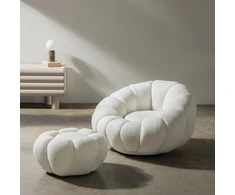Novanook Lounge kėdė, LOEL, 66x100x100 cm, Balta