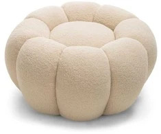 Novanook Pufas, PERLE, 61x61x31 cm, Smėlio spalvos