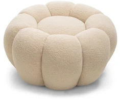 Novanook Pufas, PERLE, 61x61x31 cm, Smėlio spalvos