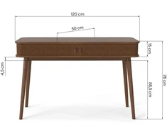Novanook Rašomasis stalas, ORA, 120x50x78 cm, Riešutas