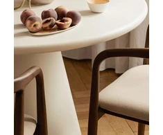 Novanook Valgomojo stalas, ADEL, 120x120x76 cm, Kremas
