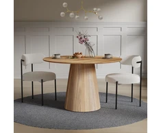 Novanook Valgomojo stalas, MARIEL, 120x120x76 cm, natūrali mediena