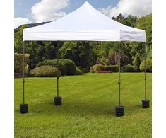 Outsunny Švenčių palapinės svoris, paviljono svoris iki 5kg, HDPE plastikas, juodas, Ø25x6cm