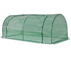 Outsunny plėvelinis šiltnamis su užtraukiamais langais, atsparus žiemai, plieno, vandeniui atsparus, balkonui, sodui, pomidorams, su UV apsauga 200x100x80cm, žalias