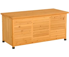 Outsunny sodo spintelė, įrankių namelis, vandeniui atspari, iš eglės medienos, patvari, didelė erdvė, 127 x 56 x 60 cm, geltona