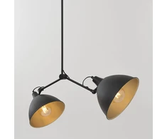 Pakabinamas šviestuvas Customform Lempos, COBEN TWO HEAD, 1.04x1 m, Juoda