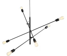 Pakabinamas šviestuvas Customform Lempos, TWIGO 6, 901001.1x0.5 m, Juoda