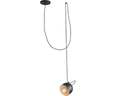 Pakabinamas šviestuvas Customform Lubų šviestuvas POPO 1, juodas, Ø 15 cm