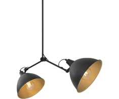 Pakabinamas šviestuvas Customform Lempos, COBEN TWO HEAD, 1.04x1 m, Juoda