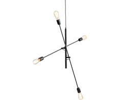 Pakabinamas šviestuvas Customform Lempos, TWIGO 4, 901x0.5 m, Juoda