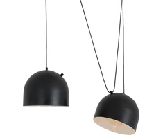 Customform Pakabinamas šviestuvas POPO L 2, juodas, Ø 23 cm