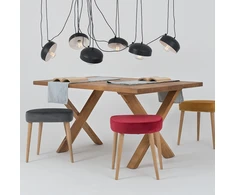 Pakabinamas šviestuvas Customform Liuminorius, POPO FLAT L 6, Juodas