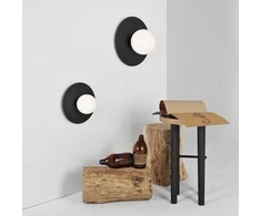 Pakabinamas šviestuvas Customform Sieninis žibintas, SKIVA BALL S, 0.17x0.3 m, Juodas