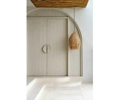 Pakabinamas šviestuvas Bazaar Pendelis, šukuotas, 0,45x0,45x0,75 m, Natūralus