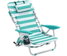Songmics Paplūdimio kėdė, 68x63x75 cm, žalia