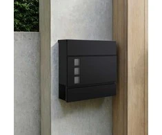 Pašto dėžutė SONGMICS, 37 x 10,5 x 37 cm, juoda