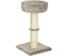 PawHut draskyklė katėms, 87 cm aukščio, su guoliu, storu stulpu, sizalio draskymo stulpais, katėms iki 6kg, vidaus naudojimui, ruda