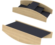 PawHut 2-in-1 šunų sūpynės, medinės šunų „Agility“ sūpynės, šunų „Agility“ rampa mažų ir vidutinių veislių šunims iki 15 kg, pusiausvyrai ir pasitikėjimui ugdyti, 80 x 39,5 x 20 cm, natūralaus medžio