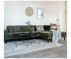 House Poilsio sofa, Lido, alyvinė žalia, juodi mediniai kojūnai