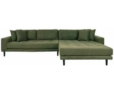 House Poilsio sofa, Lido, alyvinė žalia, juodi mediniai kojūnai