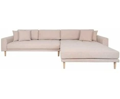 House Poilsio sofa, Lido Lounge, Smėlio ir natūralaus medžio.