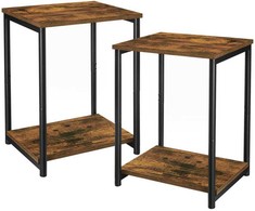 Songmics Šoninis staliukas, 40x30x50 cm, Rudas Juodas