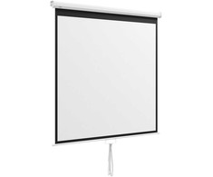 Projektorius HOMCOM projektoriaus ekranas 152 x 152 cm 85 colių 1:1 HD 4K projektoriaus ekranas namų kino teatrui biuro pristatymams