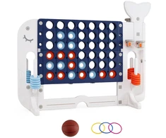 Promotions 4 viename milžiniškas Connect Four žaidimas 140x47x108 cm mėlyna/pilka/tamsiai mėlyna/rožinė