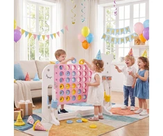 Promotions 4 viename milžiniškas Connect Four žaidimas, 140x47x108 cm, rožinis