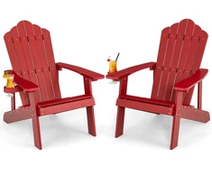 Promotions Adirondack Kėdžių Rinkinys 85x77x94 cm Raudonas Plastikas