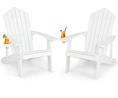 Promotions Adirondack sodo kėdžių komplektas 85x77x94 cm baltos spalvos HIPS medžiaga