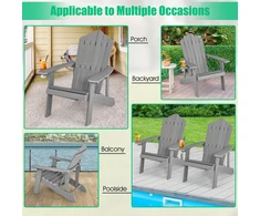 Promotions Adirondack Sodo Kėdžių Rinkinys 85x77x94 cm Šviesiai Pilka HIPS Medžiaga