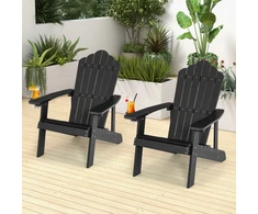 Promotions Adirondack Sodo Kėdžių Rinkinys 85x77x94 cm Juoda HIPS Medžiaga