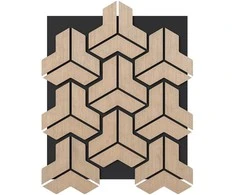 Promotions Akustinės sienų plokštės, 83x65x1.8 cm, natūralios, garsą sugeriančios medinės