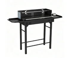 Promotions Anglies grilio vežimėlis su rotisserie iešmu 120x32,5x90 cm juodas