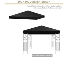 Promotions Stogelis, Pakeitimo stogas, 300x300 cm, Juoda