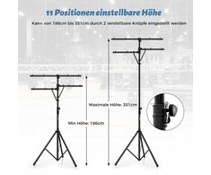 Promotions Apšvietimo stovas, 140x140x186-351 cm, juodas