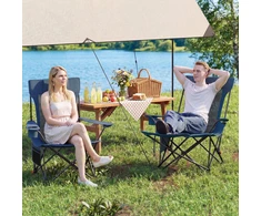 Promotions Atlošiama stovyklavimo kėdė 152x83x75 cm mėlyna sulankstoma