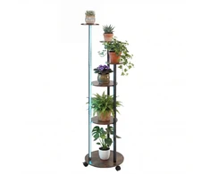 Promotions Augalų stovėtojas 6 lygių kampinė lentyna 45x43x146,5 cm ruda