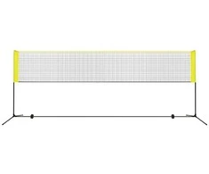 Promotions Badmintono tinklinio tinklas, 420x102x82-155 cm, geltona, reguliuojamas