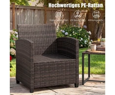 Promotions Balkono baldų komplektas 3 dalių 64x62x76 cm rudas lauko sėdėjimas rotangas