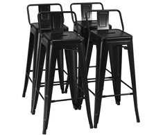 Promotions Baro kėdžių rinkinys, 4 vnt., 43x43x94 cm, juodos spalvos