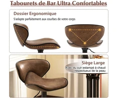 Promotions Baro kėdžių rinkinys, 45.7x53.3x81.3-101.6 cm, Rudas