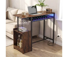 Promotions Baro skaitiklis reguliuojamas LED baro skaitiklis su įkrovimo stotele 110x40x92 cm juodas metalas