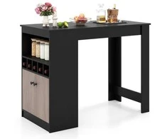 Promotions Baro stalas, 120x60x91 cm, juodas ir pilkas