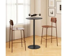Promotions Baro stalas, 60x101 cm, juodas, reguliuojamo aukščio, metalinis pagrindas