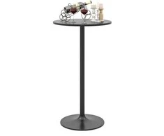 Promotions Baro stalas, 60x101 cm, juodas, reguliuojamo aukščio, metalinis pagrindas