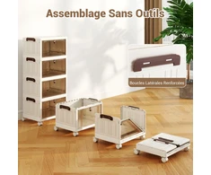 Promotions Batai laikymo dėžė 39x27x85 cm Balta Sulankstoma laikymo dėžė