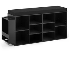 Promotions Batų suoliukas 30x110x52,5 cm juodas, su laikymo vieta